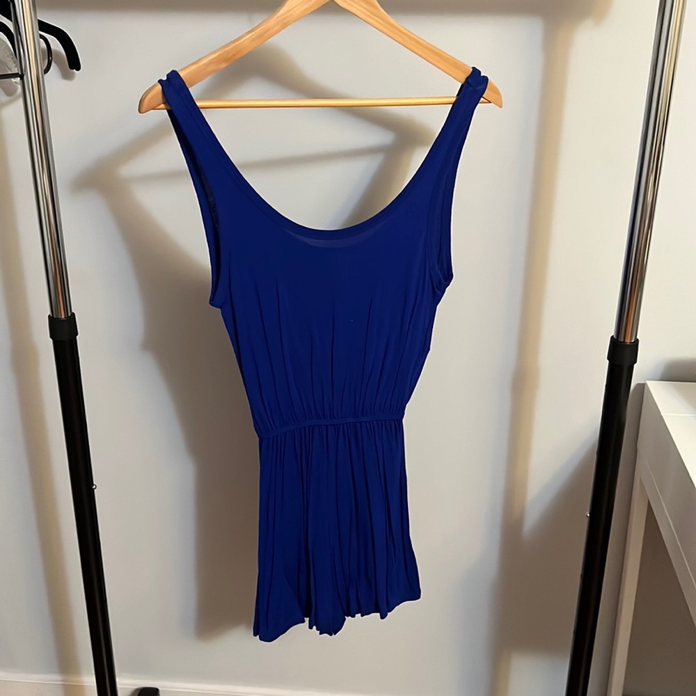 Blue strap romper